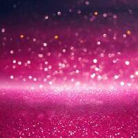 ai genererad rosa glitter ombre bakgrund foto