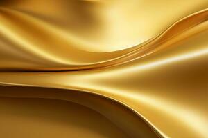 ai genererad elegant enkel skinande guld abstrakt bakgrund den där liknar flytande. foto