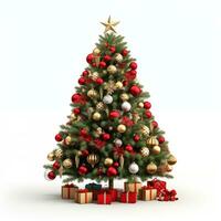 ai genererad jul träd med gåvor foto