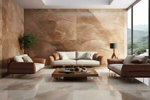 ai genererad realistisk malaysiska marmor plattor mörk beige med naturalis texturer foto