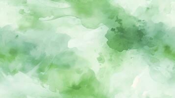 ai genererad abstrakt grön vattenfärg textur för en vibrerande bakgrund. foto
