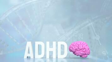 de adhd för medicinsk eller utbildning begrepp 3d tolkning. foto