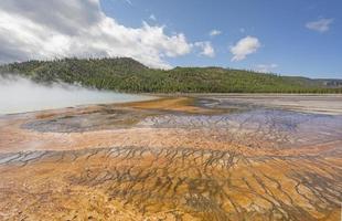 färgglada pooler i ett geotermiskt bassäng foto