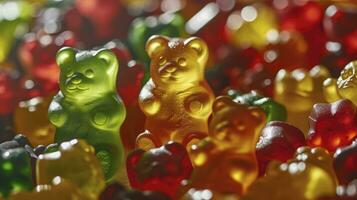 ai genererad vitaminer för barn, gelé klibbig björnar godis foto