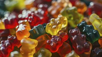 ai genererad vitaminer för barn, gelé klibbig björnar godis foto