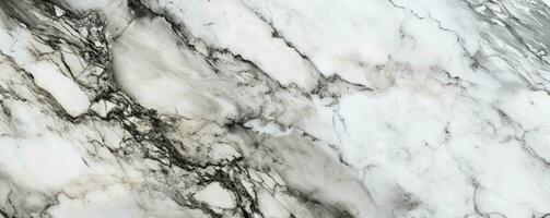 ai genererad panorama- vit bakgrund från marmor sten textur för design. foto
