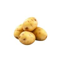 ai genererad hälsosam och rå färsk potatisar isolerat på vit bakgrund för kulinariska begrepp foto
