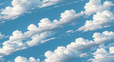 ai genererad himmel med moln, himmel och moln, naturskön se av moln i de himmel foto