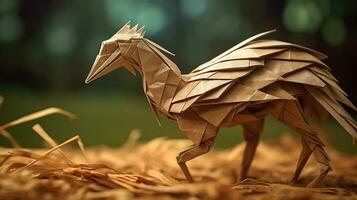 origami japansk stil generativ ai foto