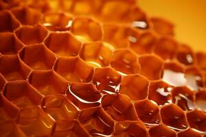 ai genererad gyllene honung hårkam. generera ai foto