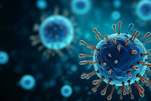 ai genererad officiell namn coronavirus sjukdom covid 19 infektion medicinsk baner, 3d tolkning foto