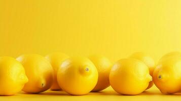 ai genererad citron- gul bakgrund foto