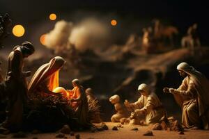 ai genererad nativity scener - generativ ai foto