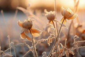 ai genererad vinter- övergivenhet - generativ ai foto