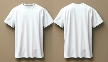 ai genererad mode Lagra visas ny samling av t shirts genererad förbi ai foto