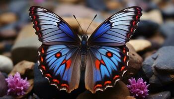 ai genererad fjäril vinge, natur vibrerande gåva av elegans genererad förbi ai foto