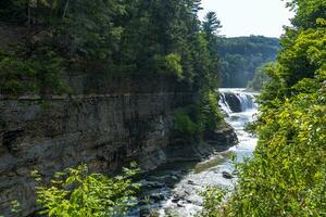 letchworth stat parkera lägre falls foto