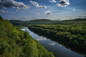 övre delaware naturskön byway foto