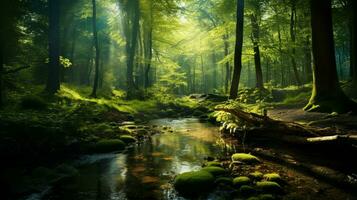 ai genererad natur landskap bakgrund foto