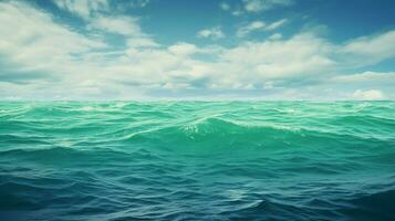 ai genererad hav grön bakgrund foto