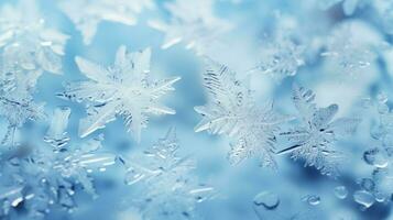 ai genererad snö och is kristaller bakgrund foto