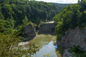 letchworth stat parkera lägre falls foto