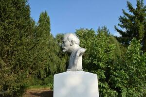 gammal monument till lenin foto