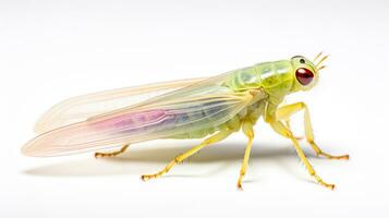 ai genererad Foto av leafhopper isolerat på vit bakgrund. generativ ai