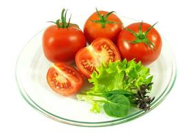 tomat på vit foto