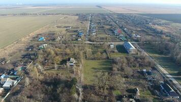 by elitnyy krasnoarmeyskiy distrikt, krasnodar krai, Ryssland. flygande på ett höjd över havet av 100 meter. de ruin och glömska foto