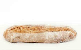 aptitlig bröd isolerat på vit bakgrund foto