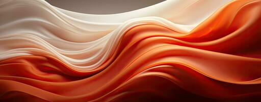 ai genererad abstrakt silke draperi i persika ludd, Färg av elegans. foto