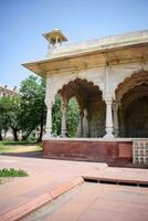 arkitektonisk detaljer av lal qila - röd fort belägen i gammal delhi, Indien, se inuti delhi röd fort de känd indisk landmärken foto