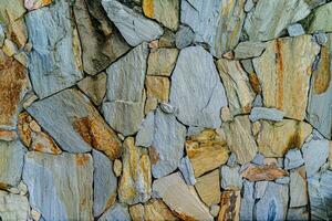 textur av en stenmur. gammalt slott stenmur textur bakgrund. stenmur som bakgrund eller textur. del av en stenmur, för bakgrund eller textur foto