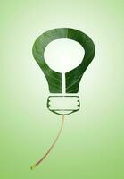 grön lampa eco foto