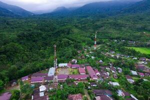 de skönhet av de morgon- panorama med soluppgång i indonesien by foto