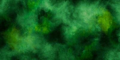 abstrakt grön vattenfärg bakgrund. mörk grön bakgrund. svart och grön vattenfärg bakgrund. grön grunge textur. foto