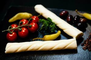variationer av turkiska får ost från anatolien foto