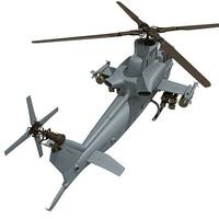 militär transport helikopter 3d tolkning på vit bakgrund foto