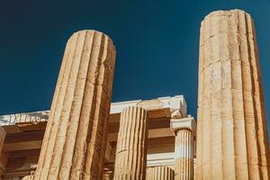 skön parthenon kolonner av grekland foto