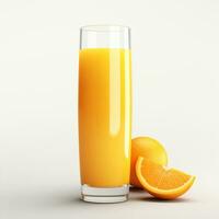 ai genererad samling av visuellt lockande orange juice i en lång glas foto