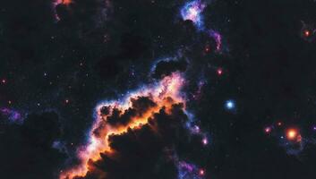 ai genererad nebulosa galax Plats bakgrund foto