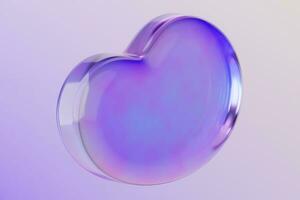 Tal bubblor på regnbågsskimrande holografiska lutning färger bakgrund. 3d form chatt bubbla. foto