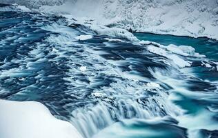 gullfoss vattenfall på Island foto