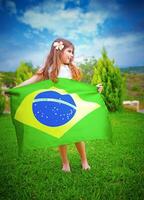 brasiliansk fotboll team fläkt foto