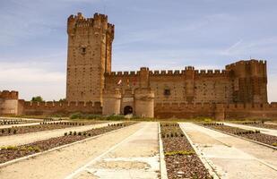 slott av de mota i medina del campo, Valladolid, Spanien foto