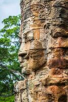 sten målningar och skulpturer i angkor vad, cambodia foto