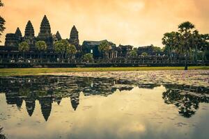 angkor wat tempel, siem skörda, kambodja. foto