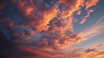 ai genererad naturskön solnedgång himmel över karibiska öar foto