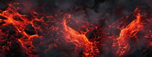 ai genererad levande lava textur i utbrott. ai generativ. foto